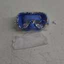 Kids Swim Goggles 180 Snorkel Diving Mask with Nose Cover, Anti-Fog Kids Swimming Goggles with Elastic Fabric Strap for Kids Boys Girls (Blue Football)