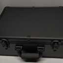 MoyRetty Professional Barber Case, Barber Suitcase 6 Clipper Slots & 8 Shear Holders, 17.13" Portable Aluminum Organizer for Hair Stylists & Pet Groomers-Black