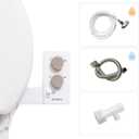 TUSHY Spa Warm Water Bidet Attachment for Toilet. Universal Fit, Easy Install (Requires Sink Access for Optional Temperature Control) Self Cleaning, Adjustable Pressure, Angle Control, Brushed Nickel
