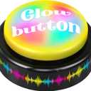 Feekoon Dance Party Button, Plays 10 EDM Tracks, 30 Second Light Up Dance Bomb Button with Batteries Funny Gag Gift for Teachers, Classroom, Office, Coworkers & Friends(2 Pack,Original)