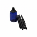 TIKI 65" Twilight Box Steel/Glass Outdoor Torch Blue