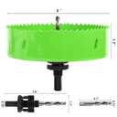 LifeIdeas 8 inch Hole Saw, Bi-Metal & Heavy Duty Hole Saw with Arbor Mandrel, Hole Drilling Cutter for Cornhole Boards, Metal, Drywall, Plasterboard, Wood and Plywood