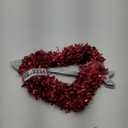 2 Red Valentine Tinsel Hearts with Arrow 16"