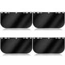 Feekoon 4 Pack Face Shield Replacement Lens, 15.5'' x 8'' Tinted Full Face Shield Compatible with Hobart 770580, Protective Safety Visor Replacement for Welding, Grinding, DIY, Cosplay Helmet