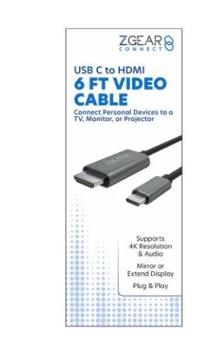ZGear USB C to HDMI Video Cable, 6ft
