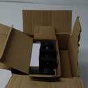 5 Pack Black Door Knobs with Square Rosette,Pismo Passage Door Knob for Hall & Closet,Non-Locking Interior Door Knobs