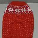 FUAMEY Dog Christamas Sweater, Warm Dog Sweater Classic Snowflake New Year Turtleneck Sweaters Knitwear Cold Weather Dogs Pullover for Small Medium Dogs Puppies & Cats Bulldogs Corgi with Leash Hole