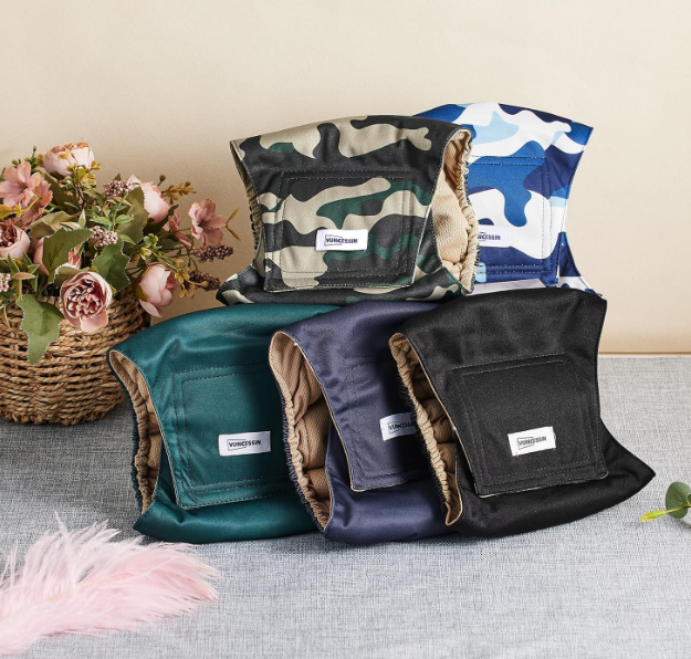 Reusable Dog Diapers Male, Premium Washable Belly Bands for Male Dogs, Pack of 5, High Absorbing Large Male Dog Wraps for Doggie & Puppy in Incontinence or Excitable Urination and Training(L)
Visit the VUNCESSIN Store