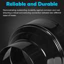 Duct Reducter 6 to 4 Air Ducting Reducer Increaser Air Duct Adapter or Round Metal Pipe Reducer for Bathroom Kitchen Ventilation Systems - Black