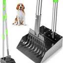 TOOGE Pooper Scooper, Dog Pooper Scooper Long Handle Stainless Metal Tray and Rake for Dogs Heavy Duty Pet Supplies to Use for Grass, Dirt or Gravel