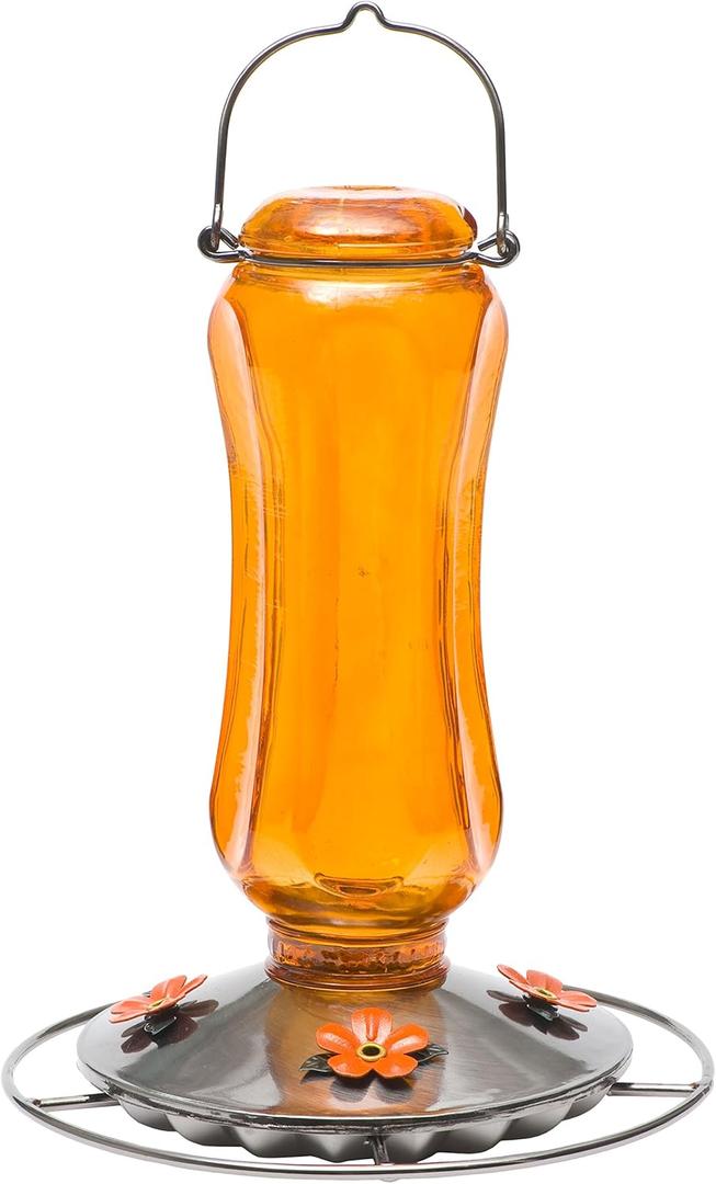 Perky-Pet PP8135 Vintage Carnival Glass Oriole Feeder, Orange Perky-Pet PP8135 Vintage Carnival Glass Oriole Feeder, Orange