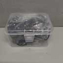 Hotop 30 Pcs Metal Drapery Curtain Rings 0.98/1.26/1.65 inch Interior Diameter and 30 Pcs Hanging Curtain Drapery Pin Hooks for Window Door Shower(Black,42 mm)