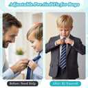 Navy Blue Stripe Zipper School Ties, Formal School Ties for Schools Uniforms, Graduation, Cosplay, Casual (Blue, S)