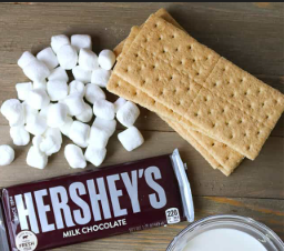S'mores Kit, Marshmallow Expired 02/04/26, Crackers Expired 10/28/25, Hershey's BB: 06/2026