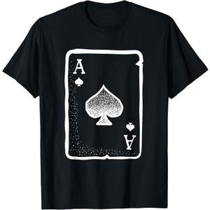 Ace of Spades Poker Playing Card Halloween Costume T-Shirt T-Shirt, Black, M