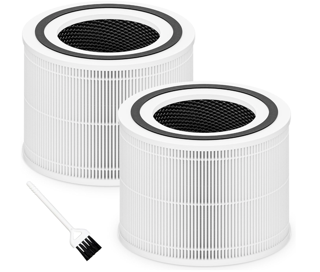 Core 300 Replacement Filter for LEVOIT Core 300 Core 300P Core 300S Core 300SP Vortex Air Air Purifier, 3in1 HighEfficiency Activated Carbon, Core 300RF, 2 Pack, White