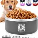 Tuff Pupper 100 oz Heavy Duty Insulated Stainless Steel Dog Bowl for Large Dogs, Non-Slip Base, Dishwasher Safe
