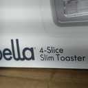bella Fits-Anywhere™ Slim Toaster, 4 Slice Extra Long & Wide Slot, Oatmilk