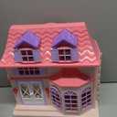 R & S LIMITED Boley: Doll House - Pink & Purple - 16pc Playset - 3 Family Dolls & 12 Furniture Accessories, Foldable & Portable Design, Durable Plastic, Kids 3+