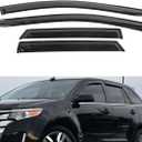 Wensdy 4pcs Outside-Mount Side Window Visor Wind Vent DeflectorDark Smoke Nice Sun Rain Guard Set fit for 2007-2014 Ford Edge,2007-2015 Lincoln MKX 94141