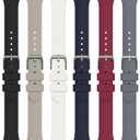 E ECSEM Bands Compatible for Cubitt CT4 & Cubitt CT2 Pro Replacement Wristbands Accessory Colourful Silicone Bracelet 6Pack Quick Release Strap Arm Bands for Cubitt CT4 Smart Watch, Soft and Durable