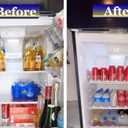 AMLLLC Drink Dispenser for Fridge,Automatic Pusher Glide Soda Can Dispenser for Refrigerator and Adjustable Width - Storage 25 Cans