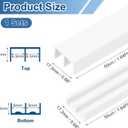 uxcell Plastic Sliding Door Track, 1.64Ft Sliding Glass Cabinet Window Track Hardware Set for 1/4" Thick Panels, for Small Bypassing Closet Door, White