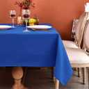 MEANMOY Royal Blue 210 GSM Water & Stain Resistant Square Tablecloth - Solid 54 x 54 Inch Rectangle Table Cloth Cover in Wrinkle Free Washable Wipe Clean Polyester Fabric for Wedding, Party, Banquet