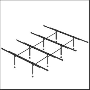 Bed Slats Center Support System - 4 Cross Rails and 8 Adjustable Legs,Replacement Support Legs for Full,Queen and King,California King Metal/Wood/Upholstered Bed