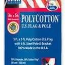 3384 American Polycotton 3' x 5' Flag with 6' 3-Section Flagpole