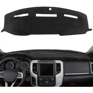 Dashboard Cover Mat Fit for Dodge Ram 1500/2500/3500 2010-2018 Flannel Non-Slip Dash Cover, Anti-Glare Sunshade UV Resistant Dashboard Protector Mat Pad