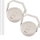 2 Pack 40 oz Tumbler Flip Straw Lid Replacement Fit for 40 oz Stanley Quencher, Leak Proof,Handle On Top,Reusable Tumbler Cover Compatible with 40oz Stanley Quencher (Cream White)