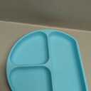 Bumkins Silicone Grip Dish, Suction Plate, Divided Plate, Baby Toddler Plate, BPA Free, Microwave Dishwasher Safe , BlueGD, 1 Count