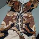 CHICME Summer Dresses for Women Floral Print Plunge V Neck Midi Dress Casual Ruched Slit Bodycon Party Dress (Medium)