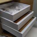 4 Pack Expandable Pull Out Cabinet Organizer 21"Deep With Raising Pad for Framed Cabinets,Upgrade 3 Slide Rails Slide Out Drawers,No Drill Roll Out Shelves,Adjustable Width 12.1"-20.4" White