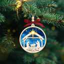 HEXMOZ Nativity Scene Christmas Ornaments - Catholic Religious Gifts for Women, Men - Christian Ornaments for Christmas Tree, Nativity Decorations Festive Faith Ideas - Xmas Holiday Ornaments 2025