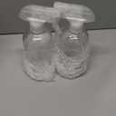 2 Pack 360 Glass Spray Bottles with Silicone Sleeve, 16 oz Empty Refillable Containers with Adjustable Spray Nozzles, Spray Bottles for Hair, Cleaning Solutions and Plants White