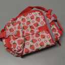 Insulated Kids Dual Compartment Lunch Bags Tote for Girls Boys Toddler Lunch Boxes Pre-School Toddler Kindergarten Picnic Camp Food Cooler Thermal with Strap (Bright Strawberry)