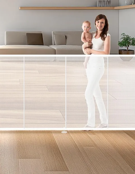 Retractable Baby Gates for Stairs, 78" Extra Wide Retractable Dog Gate with Support Rods for The House, 42" Extra Tall Baby Safety Gates Pet Gate for Doorways, Hallways, Indoor, Outdoor
