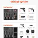 VEVOR Hard Pistol Case, Holds Multiple Pistols & Magazine, Hard Gun Case with Pre-Cut XPE Foam Lining, Waterproof Firearm Travel Case with Handle for Gun, Lenses, Camera, Gear, TSA Compliant, 8 Pistols & 28 Magazine