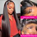 30 Inch Straight Lace Front Wigs Human Hair 4x4 Lace Closure Wigs for Black Women 200 Density Wear and Go Glueless Wigs Human Hair