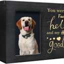 Pet Urns for Dog or Cat Ashes, Wooden Pet Cremation Urns with Photo Frame, Large Keepsake Memory Box Loss Pet Sympathy Remembrance Gift, 7.87" x 5.51" x 5.51" (Black)