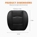Car Seat Bottom Cover, Scratch Resistant Leather Auto Front Seat Protector with Storage Pocket, Anti-Slip Seats Cushion Covers for Sedans SUVs Trucks, Car Accessories