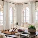 NICETOWN Linen Curtains 102 Inch Length 2 Panels Set for Living Room, 55" Wide Thick Flax Linen Blend Privacy Drapes Rod Pocket & Back Tab with Light Filtering for Bedroom/Farmhouse
