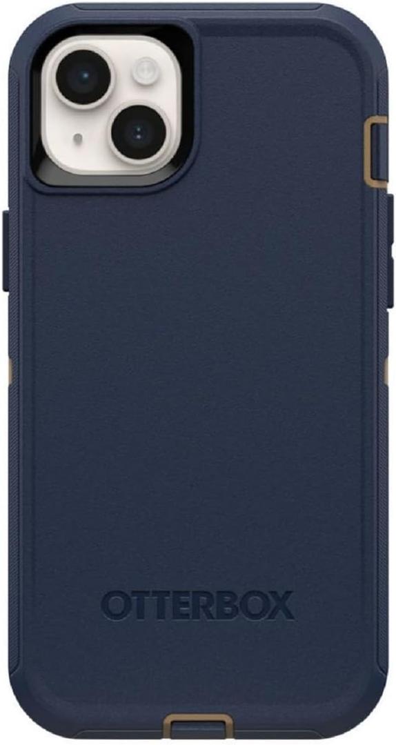 OtterBox iPhone 14 & iPhone 13 (Only) - Defender Series Case - Blue Suede Shoes - Rugged & Durable - with Port Protection - Case Only - Non-Retail Packaging (Blue Suede Shoes)