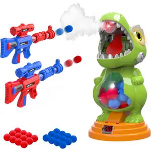 AuroTops Movable Dinosaur Shooting Toys for Kids Ages 5-8, for 6-8 Year Old Boys Girls Dinosaur Toys with Mist Spray,Roar & Light,Shooting Games for Kids Birthday Gifts Outdoor Indoor