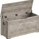 VASAGLE Storage Chest, Storage Bench with 2 Safety Hinges, Farmhouse Style, 15.7 x 39.4 x 18.3 Inches, for Entryway, Bedroom, Living Room, Heather Greige ULSB061K02