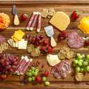 Rock & Branch 30" x 20" Acacia Wood Extra Large Cutting Board, Stove Top Cover or Over the Sink Chopping Block, Noodle Board and Giant Charcuterie Serving Tray