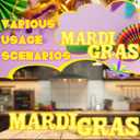 9 Pcs Mardi Gras Letter Ligtht Party Decoration Carnival Masquerade Night Table Letter Sign Deccor for Mardi Gras Party Wall Art Table Decorations