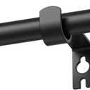 Alskarhem Black Curtain Rods for Windows 32 to 90 Inch,5/8 Inch Small Curtain Rod Set With Brackets